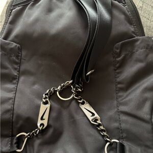 Nike Black Backpack with Silver Chain Details